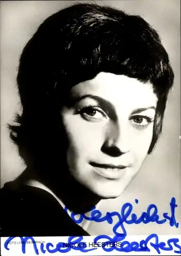 Ak Schauspielerin Nicole Heesters, Portrait, Autogramm