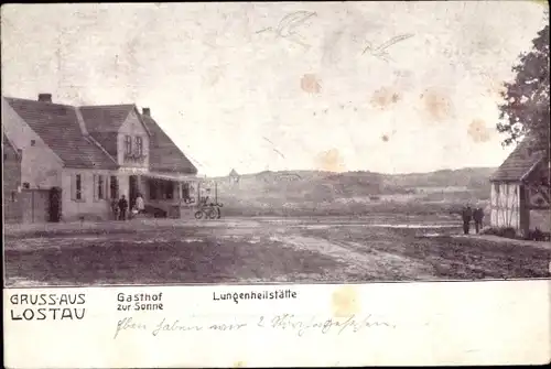 Ak Lostau Möser Jerichower Land, Gasthof zur Sonne, Lungenheilstätte