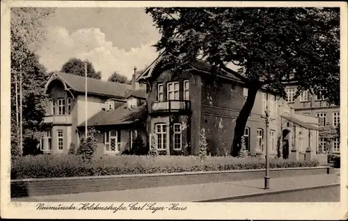 Ak Neumünster in Holstein, Holstenstraße, Carl Sager Haus