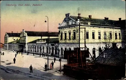 Ak Bohumín Oderberg Region Mährisch Schlesien, Bahnhof