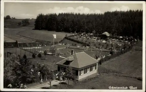 Ak Wart Altensteig im Schwarzwald, Freibad