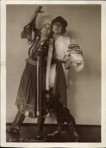 Ak Tänzerin Grete Gellring, Tanzpaar, Portrait