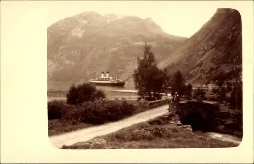 Ak Merok Geirangerfjord Norwegen, Dampfer Monte Olivia, Monte Rosa