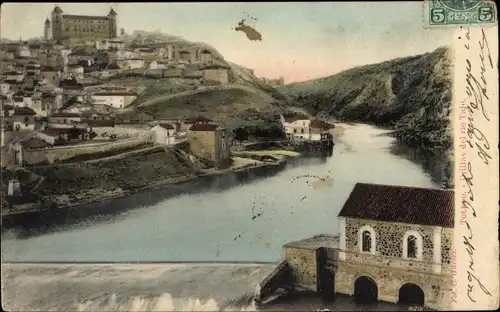 Ak Toledo Kastilien La Mancha Spanien, Orillas delm rio Tajo