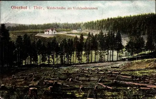 Ak Oberhof im Thüringer Wald, Waldschenke am Veilchenbrunnen