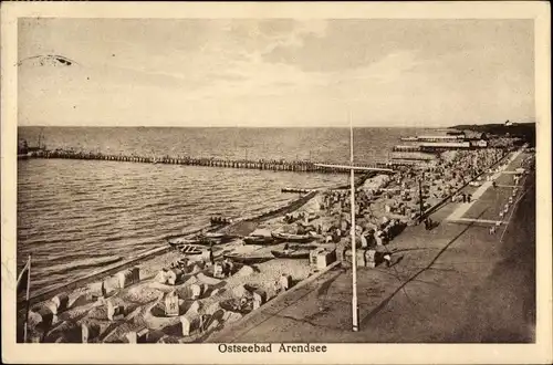 Ak Ostseebad Arendsee Kühlungsborn, Strand, Promenade