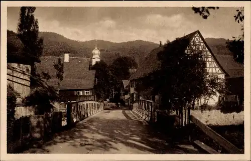 Ak Gutach im Breisgau Schwarzwald, Kirchenbrücke