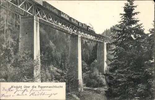 Ak Breitnau im Schwarzwald, Höllental, Ravenna-Viadukt