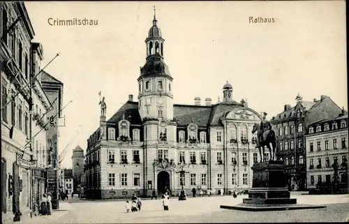 Ak Crimmitschau in Sachsen, Rathaus