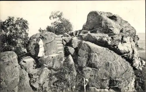 Ak Blankenburg am Harz, Teufelsmauer, Turnerfelsen