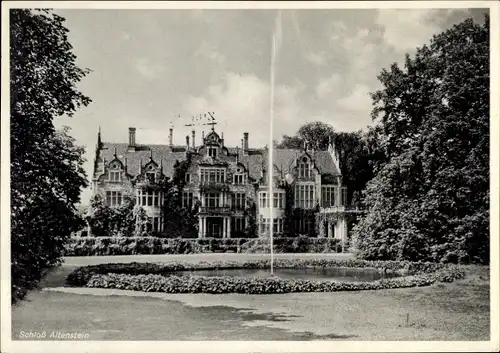 Ak Altenstein Bad Liebenstein im Wartburgkreis, Schloss, Fontäne