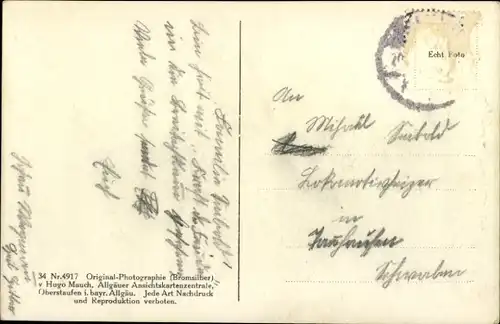 Ak Tiefenbach Oberstdorf im Oberallgäu, Breitachklamm, Rückblick unter den Zwingsteg