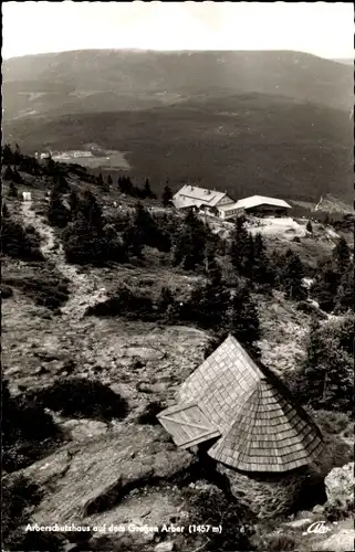 Ak Bayerisch Eisenstein in Niederbayern, Großer Arber, Arber Schutzhaus