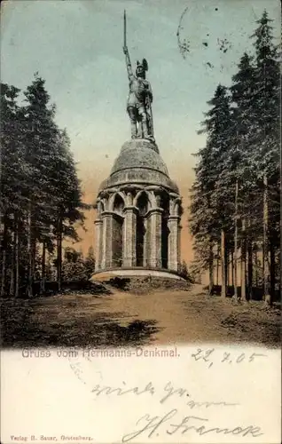 Ak Detmold am Teutoburger Wald, Hermannsdenkmal