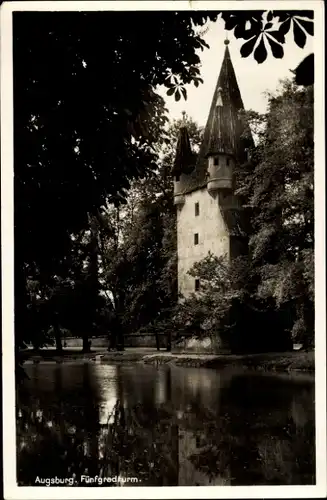 Ak Augsburg in Schwaben, Fünfgradturm