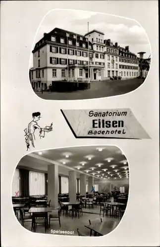 Ak Bad Eilsen in Niedersachsen, Sanatorium, Badehotel, Spesesaal