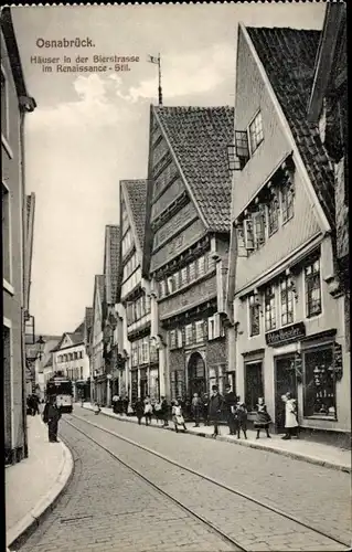 Ak Osnabrück in Niedersachsen, Häuser in der Bierstraße, Renaissance Stil