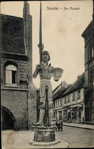 Ak Stendal in der Altmark, Der Roland