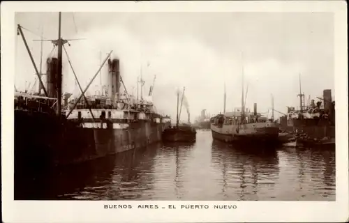 Ak Buenos Aires Argentinien, neuer Hafen