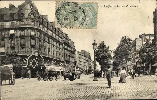Ak Paris XVIII. Montmartre, Ecke Rue Ordener
