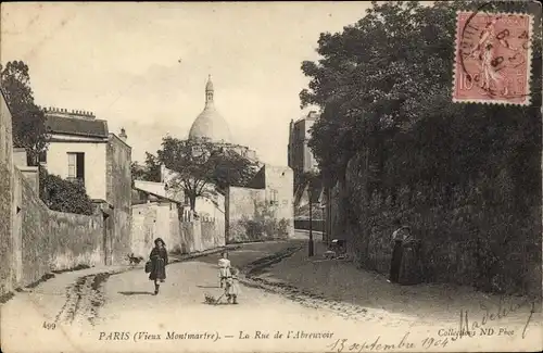 Ak Paris XVIII. Montmartre, Rue de l'Abreuvoir