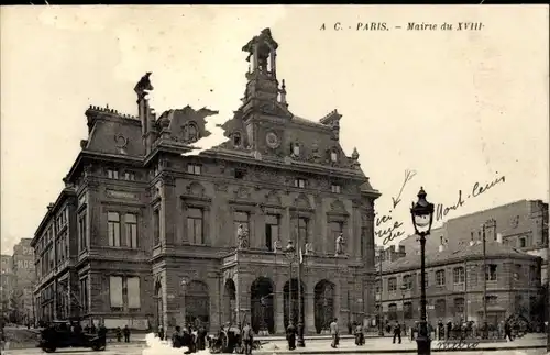 Ak Paris XVIII. Montmartre, Rathaus