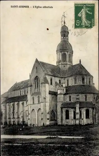 Ak Saint Germer Oise, l'Eglise abbatiale