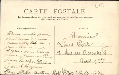 Ak Senlis Oise, La Nonette