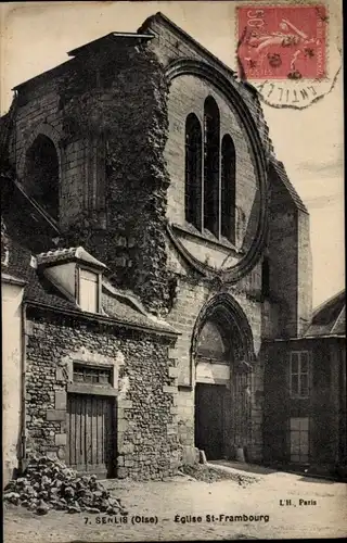 Ak Senlis Oise, Eglise St-Frambourg