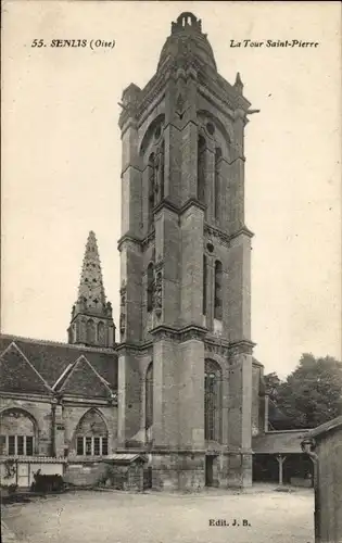 Ak Senlis Oise, La Tour Saint-Pierre