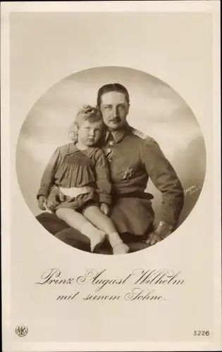 Passepartout Ak August Wilhelm Prinz von Preußen, Prinz Alexander Ferdinand, NPG 5226