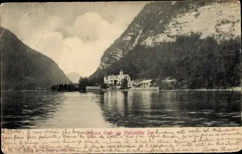 Ak Hallstatt Salzkammergut Oberösterreich, Schloss Grub