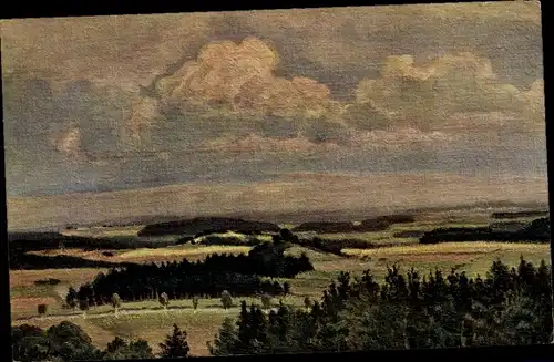 Künstler Ak Vogtland, Vogtländische Landschaft I, Plauener Künstlerpostkarten 1915