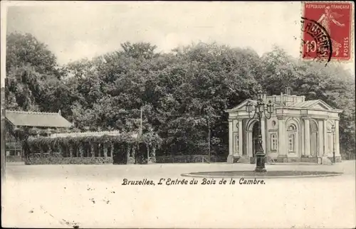 Ak Bruxelles Brüssel, l'Entree du Bois de la Cambre