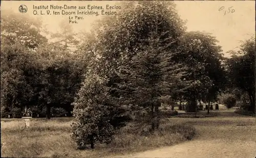 Ak Eecloo Eeklo Ostflandern, Institut Notre-Dame aux Epines, Le Parc