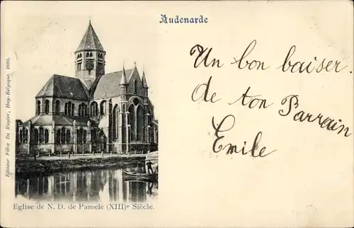 Ak Oudenaarde Audenarde Ostflandern, Kirche N.D. de Pamele