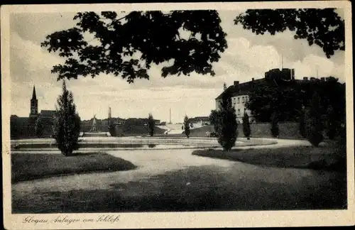 Ak Głogów Glogau Schlesien, Schlossanlagen