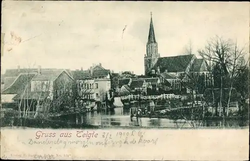Ak Telgte in Westfalen, Teilansicht mit Kirche