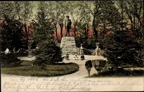 Ak Atens Nordenham im Oldenburger Land, Wilhelm Müller Denkmal