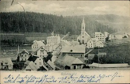 Ak Schönwald im Schwarzwald, Teilansicht vom Ort