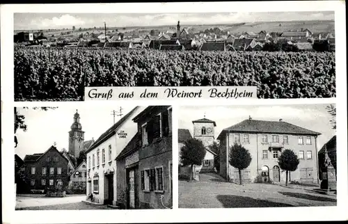 Ak Bechtheim in Rheinhessen, Panorama, Kolonialwarenhandlung