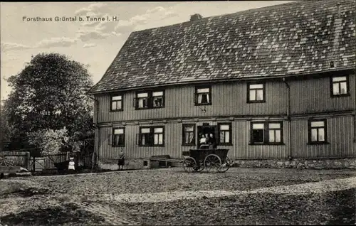 Ak Tanne Oberharz am Brocken, Forsthaus Grüntal