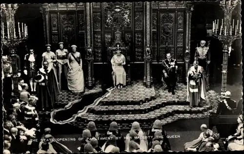 Ak The State Opening of Parliament by Her Majesty The Queen, Königin Elisabeth II