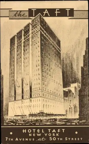 Foto Ak New York City USA, Hotel Taft, 7th Avenue at 50th Street