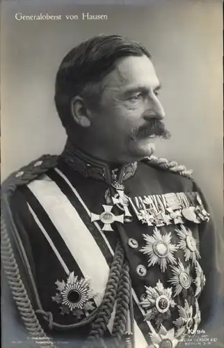 Ak Generaloberst Max von Hausen, Portrait, Uniform, Orden