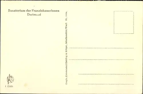 Ak Dortmund im Ruhrgebiet, Sanatorium der Franziskanerinnen, Garten