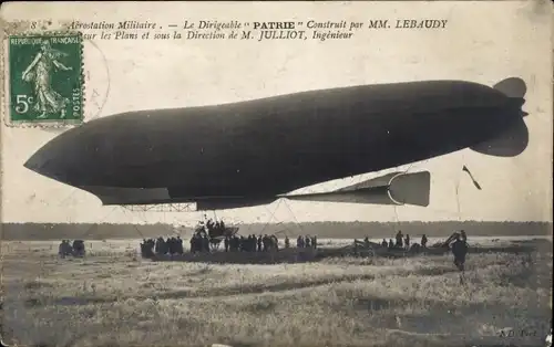 Ak Military Aerostation, Patrie Airship, Lebaudy, Julliot