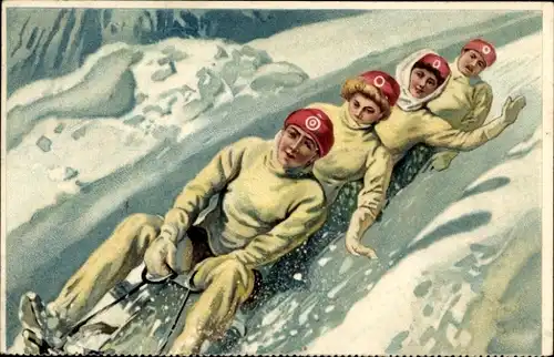 Ak Schlittenfahrt, Winter, Schnee