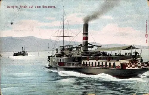 Ak Dampfer Rhein auf dem Bodensee