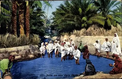 Ak Kinder im Wasser, Araberinnen, Maghreb, Dampfer General